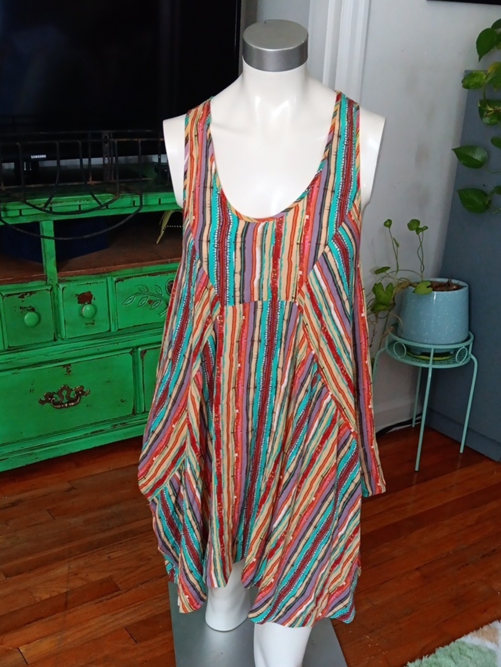 Women’s Multicolor Striped Sleeveless Tunic